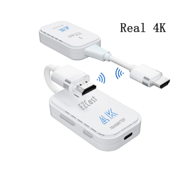 Real 4K Wireless HDMI Transmitter and Receiver HDMI Extender Watch Movies From Laptops PCs to HDTV Projectors
