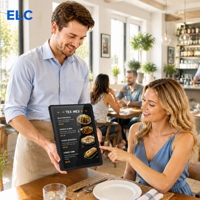 Tableta POS Android de 10.95 Pulgadas con Pantalla Táctil de 10 Puntos, WiFi 6, 4GB 64GB, Pantalla Comercial para Pedidos de Menú Digital en Restaurantes