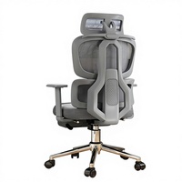 Chaise d'ordinateur confortable pour le travail sédentaire, chaise de gaming, chaise de bureau à domicile en maille, réglable, pivotante, ergonomique, avec dossier fixe