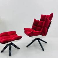 Chaise en fibre de verre de style moderne, pieds en bois massif, fauteuil de salon, fauteuil confortable, coquille de détente, chaise Husk