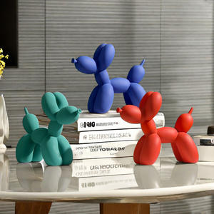 Figura Decorativa de Perro Globo Esculpido en Resina Epoxi, Estilo Artístico Moderno, Color Sólido, Arte Popular, Decoración para Hogar u Oficina - Product Image 1