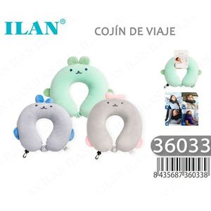 Cuscino da viaggio Ilan in memory foam per il supporto del collo, per dormire comodamente in aereo e in auto, modello 36033 - Product Image 3