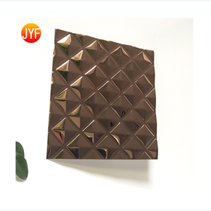 Hoja de acero inoxidable estampada para decoración de pared de Hotel, oro rosa 3D, superventas, productos de China - Product Image 3