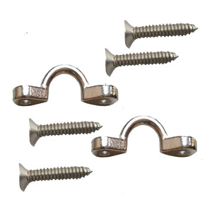 Clips para cables metálicos de 10 mm, acabado liso métrico, para uso industrial general, con tornillos autorroscantes, juego de 2 - Product Image 1
