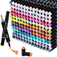 Marqueurs d'art à double pointe à l'alcool non toxiques pour dessin et coloriage, fabriqués en Chine