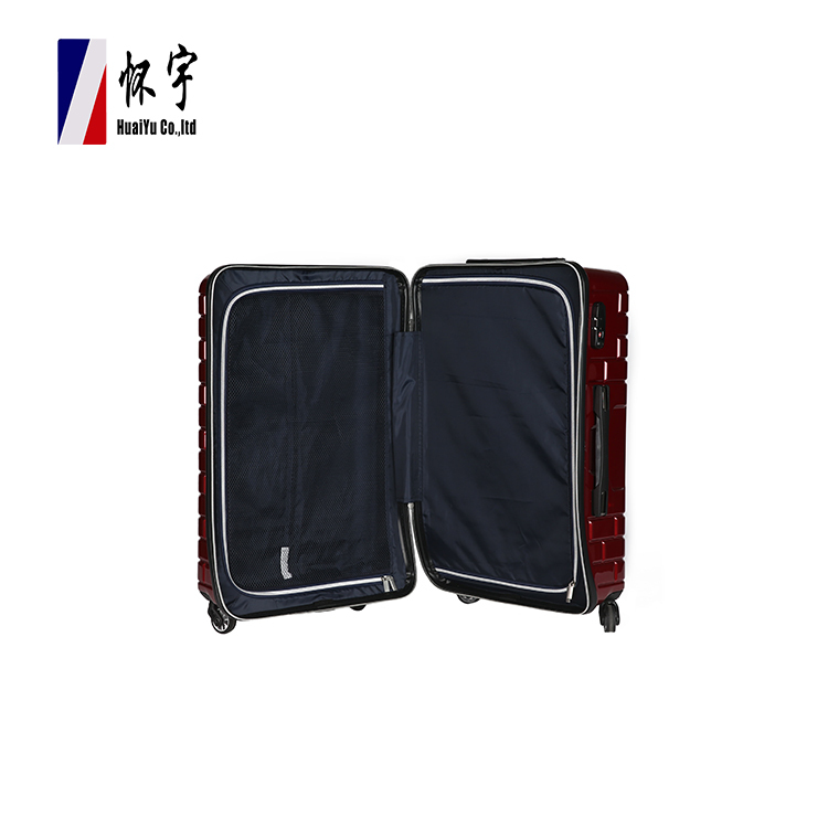 Prix usine Mode Personnalisé Rouge Blanc Coquille Fille Voyage Valise Bagages