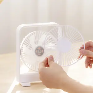 Từ Tường Fan Bảng Top Có Thể Sạc Lại Fan Máy Tính Để Bàn Nhựa Mini Quạt Điện Cho Xe Ô Tô