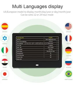 Pro Kalender Digital Pengingat Hilang Memori, Jam Alarm, Jam Dinding Tampilan 7 "dengan Tanggal Hari Bulan Jam Meja untuk Dipilih