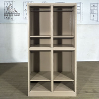 Casier de rangement personnel vêtements casier de rangement 4 portes stockage en acier armoire en métal armoire à vêtements