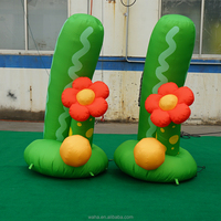 Hauteur 4.5m cactus gonflable géant de dessin animé de cactus gonflable pour la décoration d'événements
