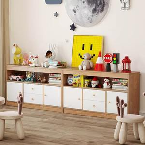 <span class=keywords><strong>Coffre</strong></span> à jouets en bois pour enfants, organisateur de rangement pour jouets, bibliothèque avec tiroirs et armoires pour salle de jeux, chambre d'enfant - Product Image 2