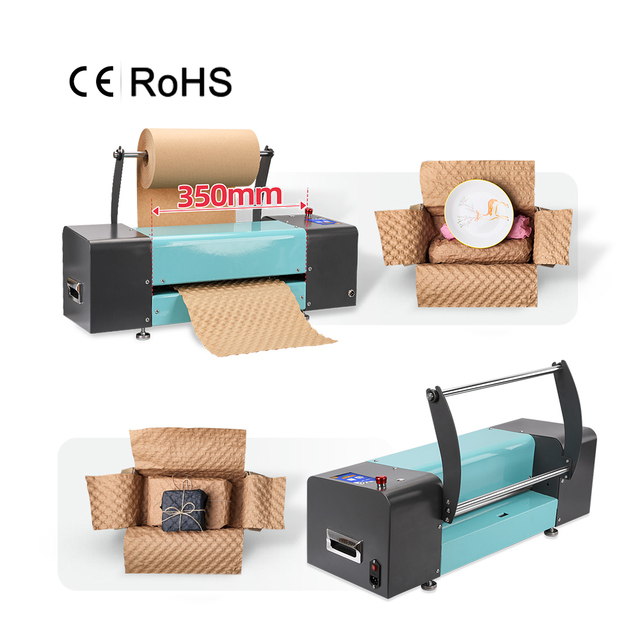 Aircosan 350mm Automatic Cutting Kraft Bubble Eco Paper Cushion Machine for Protective Degradable Packaging Logistics