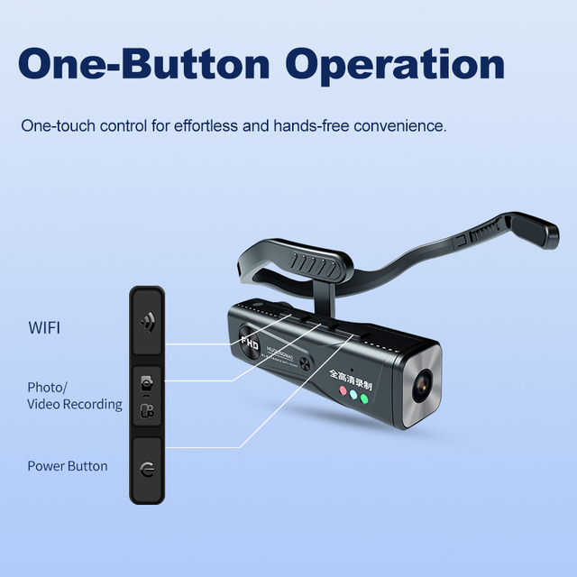 4K HD First-Person View Camera Waterproof Action Camera Head-Mounted Camera Portable Shooting Designed for Short Videos