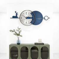 Jam Dinding Geometris Modern Logo Kustom Dekoratif Jam Dinding Quartz untuk Ruang Tamu