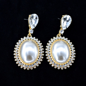 Mode Vintage discothèque bijoux palais perle gland boucles d'oreilles polyvalent charme cristal boucles d'oreilles pour les femmes - Product Image 6