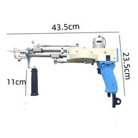 Pistolet à tufting électrique 2-en-1 à poils longs, hauteur de poils coupés max. 40 mm, outil de fabrication de tapis shaggy faits main et de décorations murales artistiques