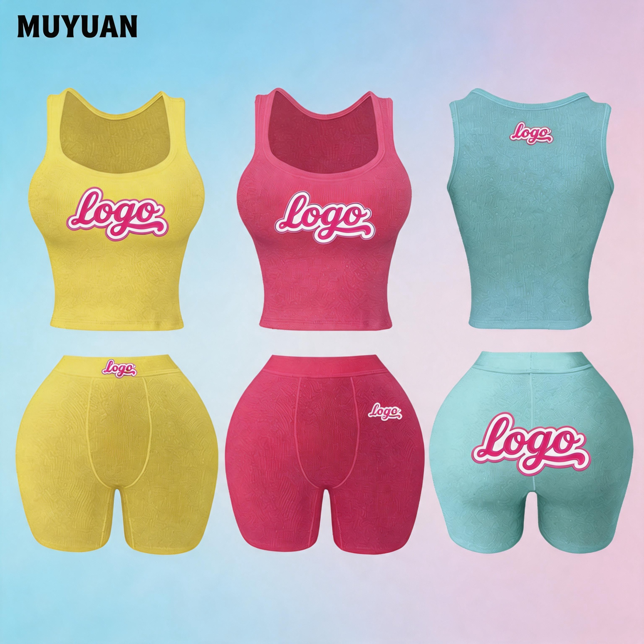 2026 Woman Premium Pure Color Sleeveless Loungewear Set Sleeveless Top High Waist Shorts Smooth Durable Elegant Casual Wear