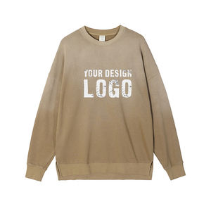 Sudadera para Hombre con Color Degradado Lavado Personalizada de Fábrica, Estilo Casual Americano Vintage, Hombros Caídos, Holgada - Product Image 2