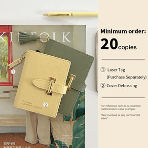 Carpeta de anillas A5 personalizada de primera calidad, cuaderno de cuero PU de tapa dura, planificador de negocios, diarios, juego de caja de regalo para mujer con logotipo personalizado - Product Image 3