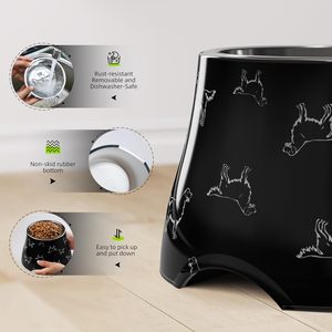 Gamelle surélevée pour chien en acier inoxydable M2, antidérapante, grande capacité, pour usage intérieur - Product Image 1
