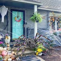 Guirlande lumineuse d'araignées en peluche gris-blanc Xingtu Z-01 pour Halloween, décorations d'horreur extérieures pour jardin, ambiance effrayante