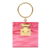Sac à main de soirée de luxe en acrylique avec poignée métallique, pochette de mariage tendance, vente en gros d'usine, sac pour femme
