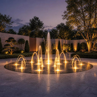 Fontaine interactive à jet d'eau sec pour sol, en acier inoxydable, étanche IP68, musicale, programmable, avec LED, pour aménagement paysager de place publique