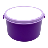 Boîtes à lunch en plastique pour sublimation RTS, contenants alimentaires pour enfants, rentrée scolaire, boîtes à lunch rondes vierges pour sublimation avec logo imprimé