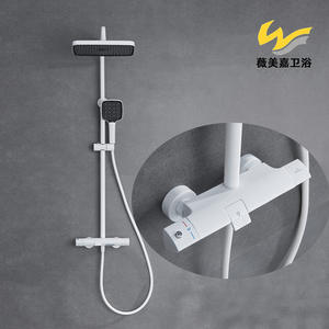 Vente en gros de pomme de douche murale à jet supérieur Vimijia, simple, tout en cuivre, blanc, température constante à 38 degrés, robinet d'hôtel - Product Image 5