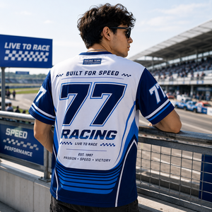 Camiseta Deportiva Personalizada para Hombre, Diseño de Competición, Impresión Completa, Logotipo del Equipo Personalizado, Número, para Fanáticos de las Carreras - Product Image 2