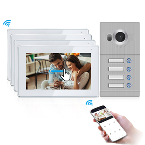 Pantalla táctil de 7 pulgadas Sistema de intercomunicación <span class=keywords><strong>Portier</strong></span> para exteriores Visión nocturna Comunicación dual IP Video Doorphone Android IOS APP Memoria - Product Image 3