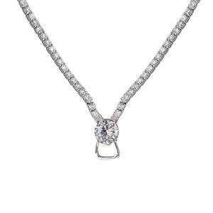 Collier élégant en argent sterling 925 avec zircon cristal et chaîne réglable de 48,5 cm pour un éclat quotidien - Product Image 4