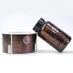 Étiquettes personnalisées autocollantes en rouleau avec estampage à chaud et gaufrage, autocollants imprimés imperméables pour bouteilles de jus, étiquettes de sécurité alimentaire - Product Image 3