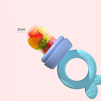 Logo personnalisé de l'usine de grignoteuse d'aliments frais pour tout-petits en silicone pour bébé avec tétine pour fruits