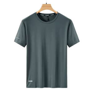 เสื้อยืดลำลองผู้ชายสำหรับเล่นกีฬาวิ่ง แห้งเร็ว พิมพ์ลายดิจิตอล ผ้าฝ้าย 100% แขนสั้น ยืดหยุ่น เหมาะสำหรับออกกำลังกาย ฟิตเนส เทรนนิ่ง - Product Image 3