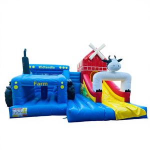 Château gonflable WINSUN pour enfants, combo de jeux gonflables certifié CE, sans plomb, ignifuge, imperméable, installation facile, taille personnalisée pour les fêtes - Product Image 1