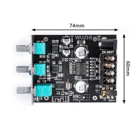 Module amplificateur numérique stéréo I-Circuit ZK-502MT 50W 2.0 pour montage en surface avec protection contre la surchauffe/surintensité