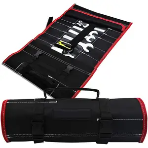 Large Capacity Spanner Pliers Handles Folding Wrench Rolling Bag Tool Roll Storage Pocket Roll Up Tool Pouch Bag