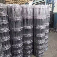 Malla de Alambre Galvanizado Económica de 1.8m con Nudos, Certificación ISO, Tratada Térmicamente, Resistente a la Corrosión, Duradera, para Cercas de Granja, Cerdos, Jabalíes y Ciervos