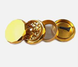 Vente en gros Moulin à herbes en alliage d'aluminium à 4 couches en forme de diamant Style moderne avec logo personnalisé Décoration intérieure de haute qualité - Product Image 3