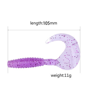 Esca Morbida Afishlure 11g 105mm 3pz, Esca Artificiale per <span class=keywords><strong>Bass</strong></span>, Esca in Plastica per Pesca in Acqua Salata, Esca Nuotante, Esca Grub - Product Image 2