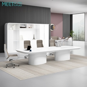 High Quality U-Shaped <b>Office</b> Conference Desk Large Wooden Meeting <b>Table</b> with Convertible & Extendable Features Home School Use - Product Image 6