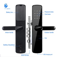 Serrure de porte de sécurité intelligente pour bureau mot de passe électronique 6068 mortaise hôtel appartement code ttlock serrures intelligentes