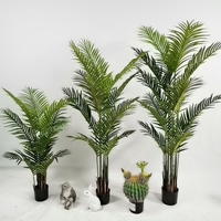 Palmier artificiel vert en pot (matière plastique/tissu) – Décoration écologique pour Noël, maison et jardin, idéal pour les restaurants