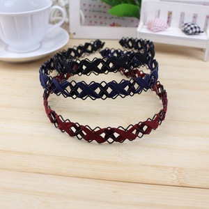 Diademas de Estilo Coreano para Niñas, de Metal y Tela, con Diseño Geométrico Hueco, Combinación de Colores, Accesorios para el Cabello de Uso Diario - Product Image 1