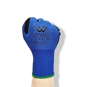 Guantes de Seguridad Laboral Personalizados de Poliéster Calibre 18 con Recubrimiento de Nitrilo Arenoso para Protección de Manos y Resistencia Eléctrica - Product Image 2