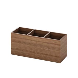 Wooden <b>Makeup</b> Organizer <b>Box</b> Large Capacity Desktop Storage For Cosmetic Brushes Pens Simple Modern Minimalist Style - Product Image 5