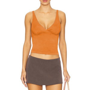 Sexy Deep V Casual Running <strong>Top</strong> Women's Tight Fitting Exposed Navel Outdoor Fitness Yoga Vest - Product Image 4