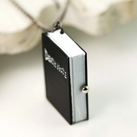 Montre de poche à quartz avec pendentif en forme de livre Death Note, chaîne de collier antique d'inspiration anime japonais pour hommes et femmes