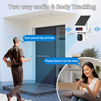 Solar Security Cameras Tuya Wireless Outdoor 4MP Pan Tilt 360 View Solar/Battery Powered 2.4G WiFi Cameras for Home Security